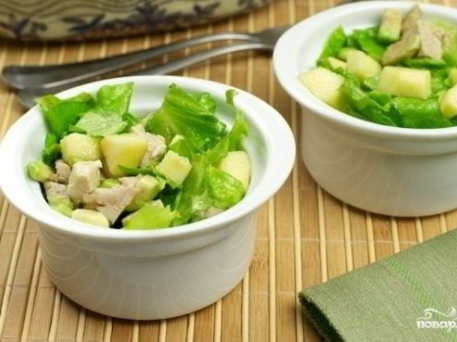 Рецепт салата из авокадо с грушей и сыром
