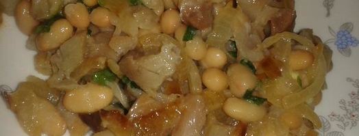 салат из белой фасоли со скумбрией. Шаг 4