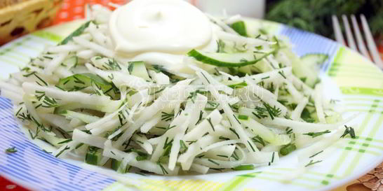 Салат из черной редьки Леда