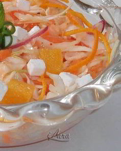 Салат из капусты с апельсинами