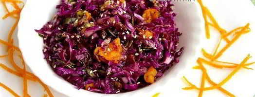 салат из красной капусты с тыквой и тыквенными семечками. Шаг 9