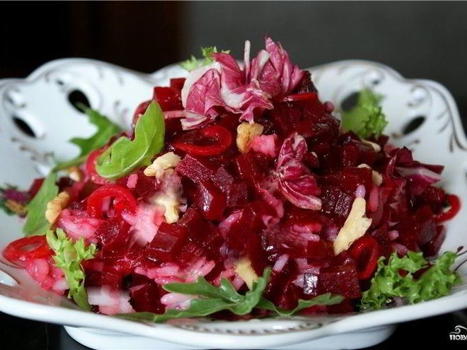 Рецепт салата из красной свеклы