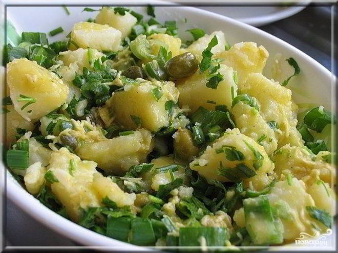 Рецепт салата из листьев чеснока