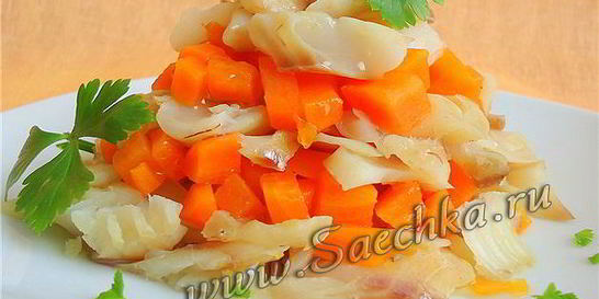 Салат из отварной рыбы