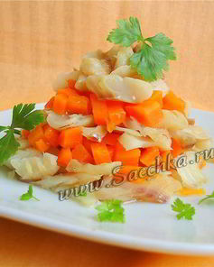 Салат из отварной рыбы