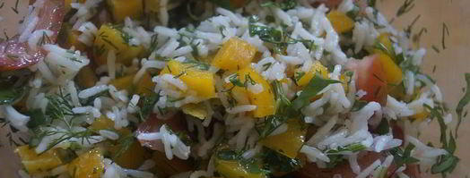 салат из овощей и риса. Шаг 4