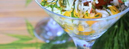 салат из овощей и риса. Шаг 5