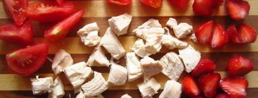 салат из пасты с клубникой. Шаг 3