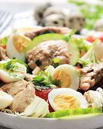 Салат из печени трески с яйцом