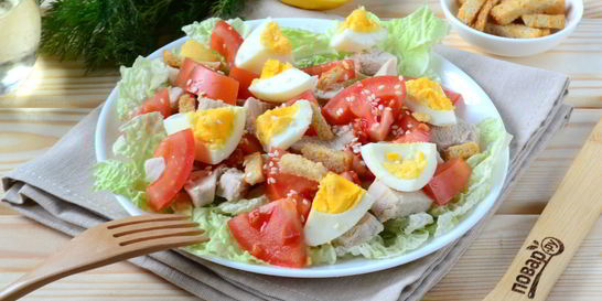 Салат из пекинской капусты с куриной грудкой