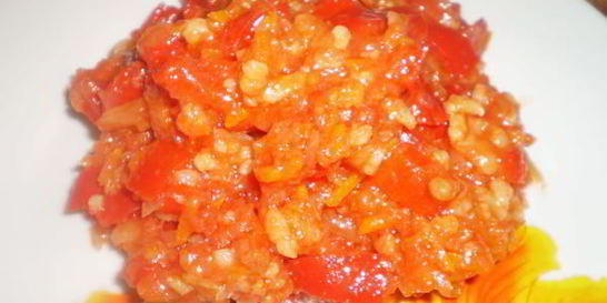 Салат из перца с рисом Лечо