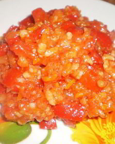 Салат из перца с рисом Лечо