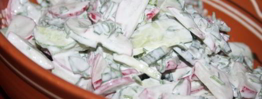 салат из редиса с его же ботвой. Шаг 6