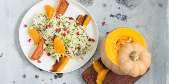 Салат из тыквы с пекинской капустой