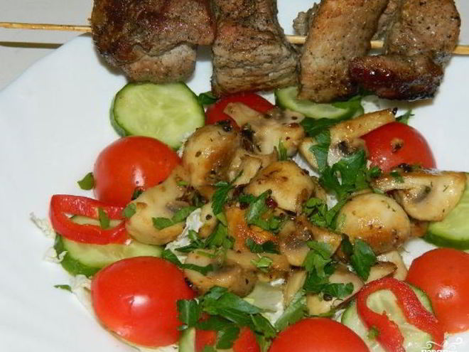 Рецепт салата к шашлыкам