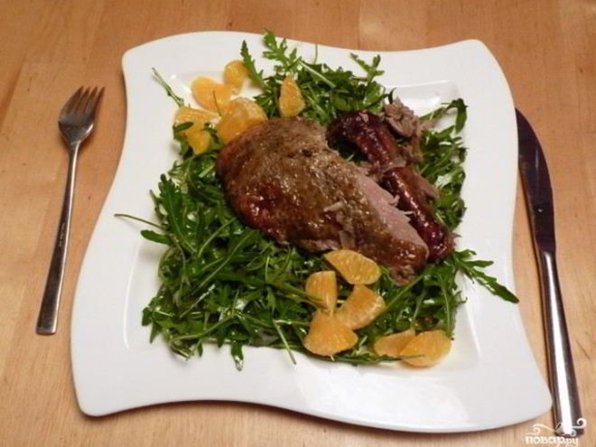 Рецепт салата к запеченной утке