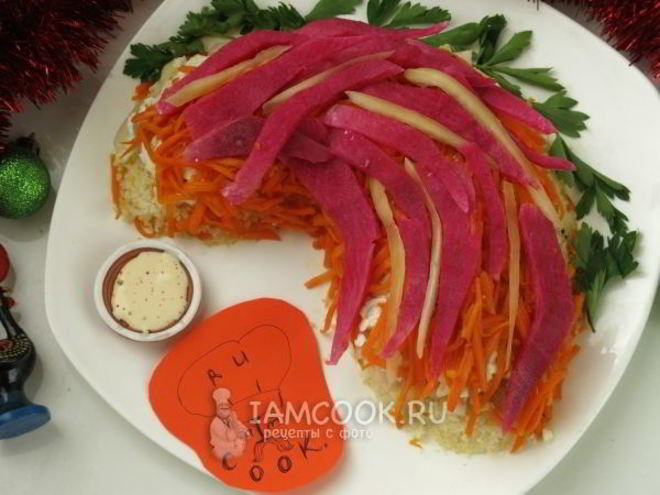 Рецепт салата хвост петуха