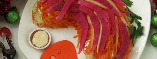 салат хвост петуха. Шаг 16