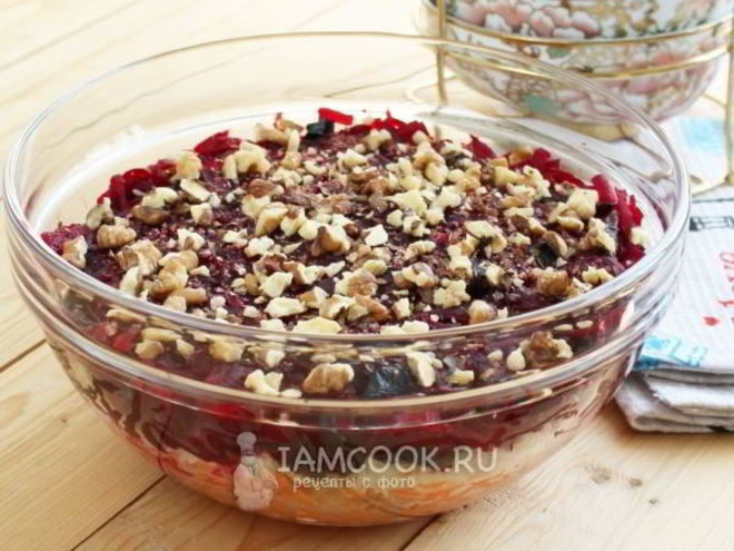 Рецепт салата любовница со свеклой и морковью