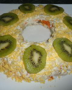 Салат Малахитовый браслет с киви