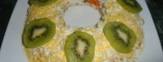 салат малахитовый браслет с киви. Шаг 8