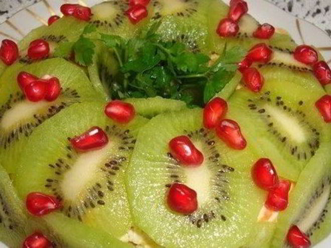 Рецепт салата малахитового браслет с куриным филе