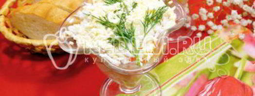 салат мимоза с горбушей. Шаг 9