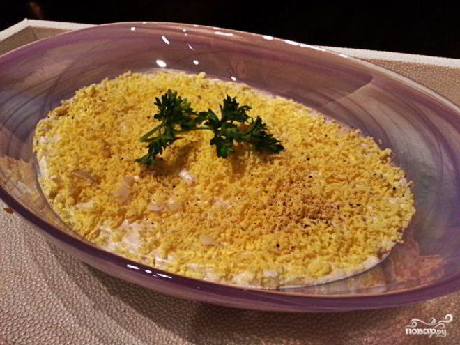 Рецепт салата мимоза с тунцом