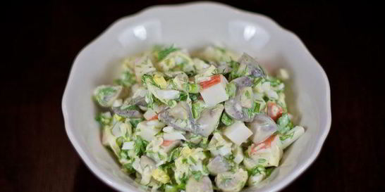 Салат Новогоднее лукошко