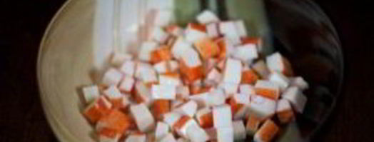 салат новогоднее лукошко. Шаг 2