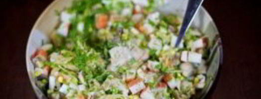 салат новогоднее лукошко. Шаг 8