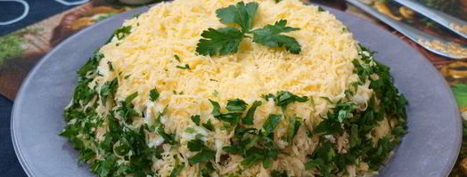 салат грибы под шубой. Шаг 5