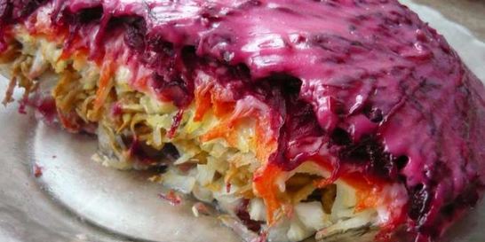 Сельдь под шубой с яблоком