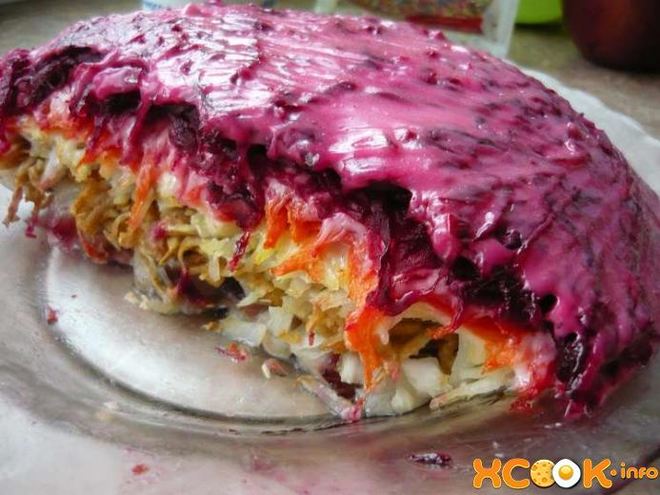 Рецепт сельди под шубой с яблоком