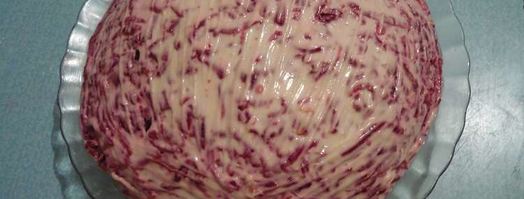 сельдь под шубой с яблоком. Шаг 12