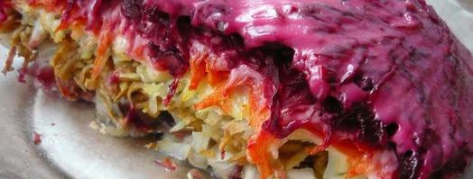 сельдь под шубой с яблоком. Шаг 13