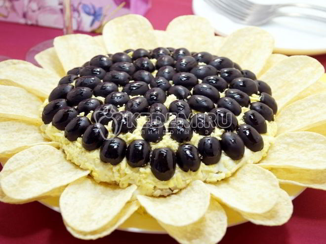 Рецепт салата подсолнух