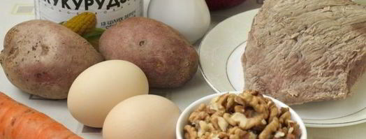 салат ричард с гранатом. Шаг 2