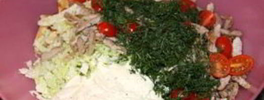 салат с блинами и мясом. Шаг 6