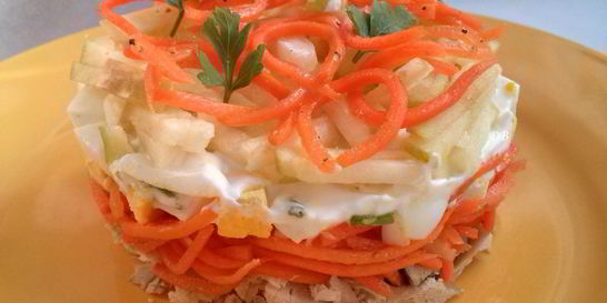 Салат с корейской морковкой