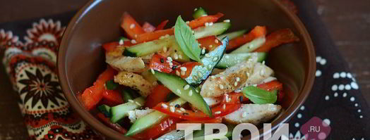 салат с курицей и огурцом. Шаг 5