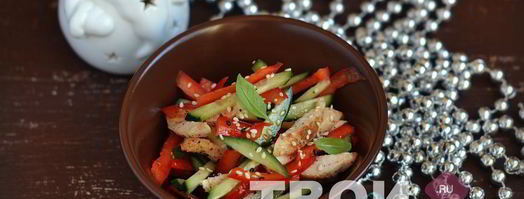 салат с курицей и огурцом. Шаг 6