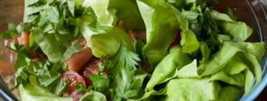 салат с лососем и помидорками черри. Шаг 4