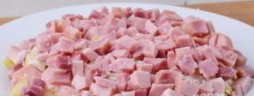 салат с маринованными опятами и ветчиной. Шаг 5