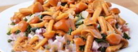 салат с маринованными опятами и ветчиной. Шаг 7