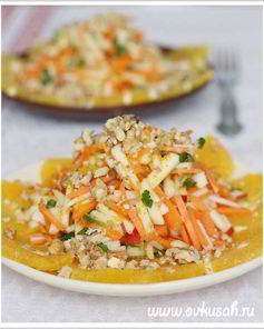 Салат с морковью, яблоками и апельсинами