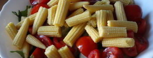 салат с рукколой и маринованными початками кукурузы. Шаг 6