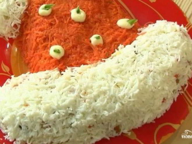 Рецепт салата шапка деда мороза