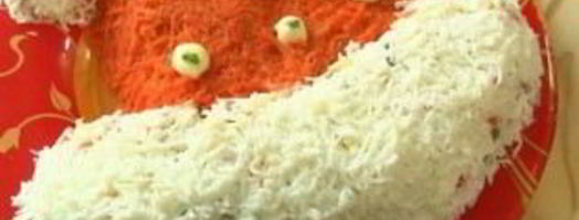 салат шапка деда мороза. Шаг 7