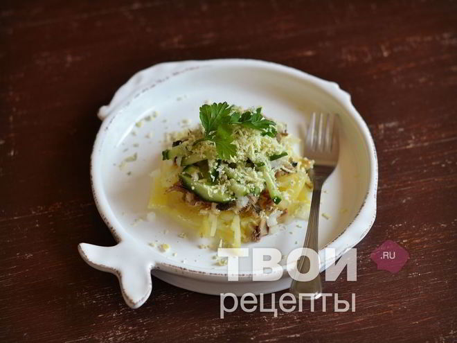 Рецепт салата со шпротами